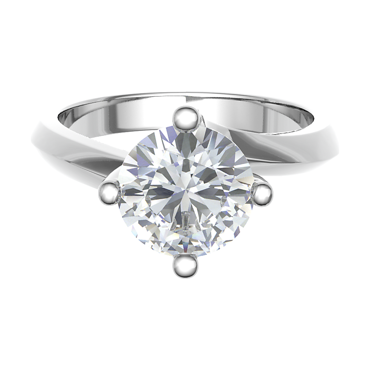 Twist Solitaire Engagement Ring